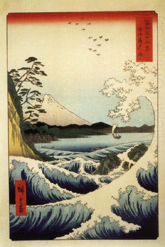 Fuji from the Gulf of Suruga, Hiroshige, Ando